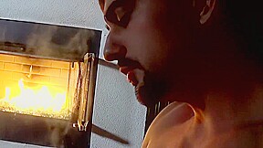 Beefy Mason Lear strokes dick solo while smoking
