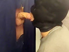 BiGloryholeNYC Faggot feeds on Verbal multicummer