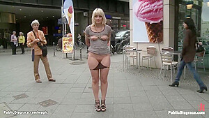 Big Butt Blond Anal Fucked In Public
