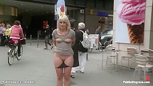 Big Butt Blond Anal Fucked In Public