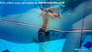Big Tits Katrin Bouncing And Floating Underwater