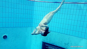 Big Tits Katrin Bouncing And Floating Underwater