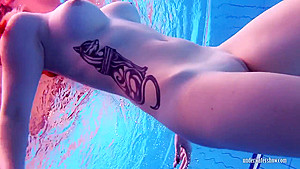 Big Tits Katrin Bouncing And Floating Underwater