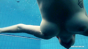 Big Tits Katrin Bouncing And Floating Underwater