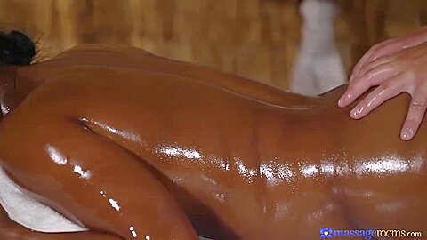 Black Temptress Gobbles Chunky Male
