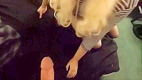 Blond Crossdresser Sucking Cock And Doggied - Pov