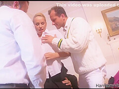Blonde In A Anal Orgy - Foursome Double Penetration