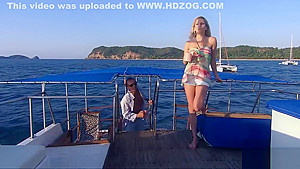 Blonde girls get fucked on the beach