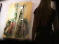 Blonde hotty with a gorgeous bum in a candid porno
