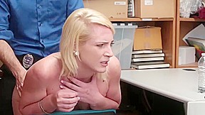 Blonde teen 18+ thief Fallon takes a big hard dick