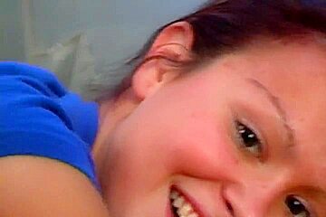 Brunette teen 18+ girl fucking in a tent