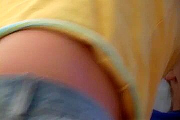 Brunette teen 18+ girl fucking in a tent
