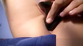 Bubble Butt Latino Plays with Dildo