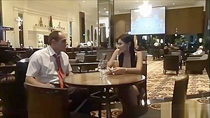 Business man cheating with a very pretty Thai hooker