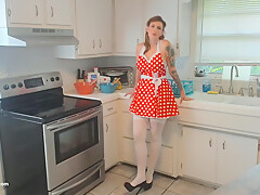 Busty Brunette Anal Solo Masturbation