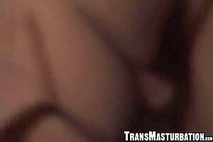 Busty Tranny Dominates Her Man Before Letting Him Fuck Her