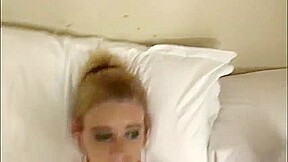 Busty babe sucks a hard schlong in POV clip