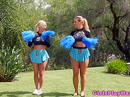 Busty cheerleaders pussylicking sixtynine