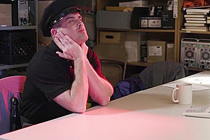 Busty shemale got anal smashed in a office of her store