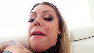 Busty slut gets creampie