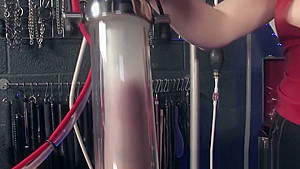 CBT dungeon action with a british mistress