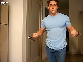 Caleb Sky-shy Boy Porn Jerks Off And Cums