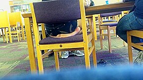Candid Desi college girl Feet in Library