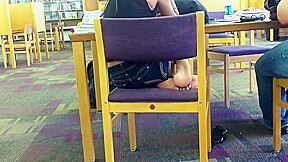 Candid Desi college girl Feet in Library