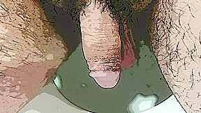 Cartooned myself plucking hairs from my flaccid cock