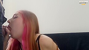 Casting Pink Haired Girl In Jeans - Hard Mouth Fuck Pussykagelove