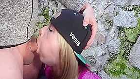 Caught! Recognized By Strangers While Hiking In The Mountains! Now Im Already Fucking In A Castle!