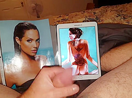 Celebrity Angelina Jolie undressed cum