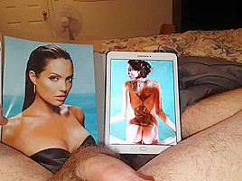 Celebrity Angelina Jolie undressed cum