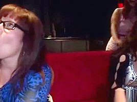 Cfnm Newbie In Spex Cocksucking At Party
