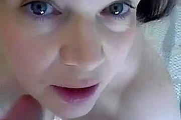 Cheating aged cougar wife large weenie facial