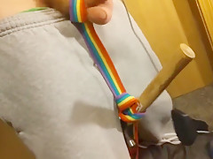 Cocky Jock Cock and Ball Stretching