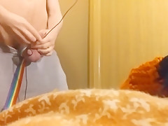 Cocky Jock Cock and Ball Stretching