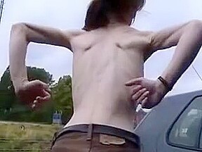Crazy homemade Skinny, Solo Girl adult clip
