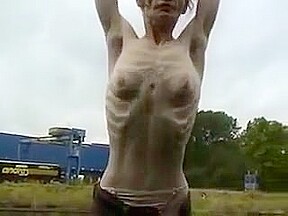 Crazy homemade Skinny, Solo Girl adult clip