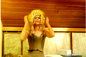 Crazy homemade shemale clip with Blonde, Solo scenes