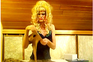 Crazy homemade shemale clip with Blonde, Solo scenes
