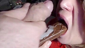 Cum on food