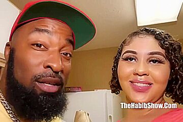 Curly haired brunette with super ample assets is fucking a black guy whose dick is huge
