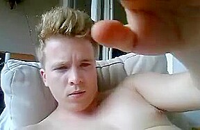 Cute German Boy Cums On His Face Fingering His Big Ass Too