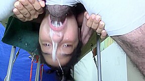 Cute braceface college girl slut extreme sloppy throat gagging 2