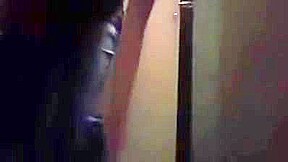 Cute college girl girl dildos pussy in mall toilet nearly caught