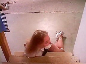 Cute girl tape gagged struggles