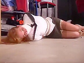 Cute girl tape gagged struggles