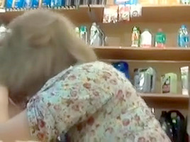 Cute hotty gives oral at warehouse