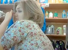 Cute hotty gives oral at warehouse